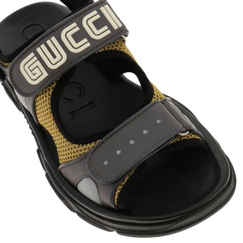 french men sandals gucci black|Gucci sandal men sale.